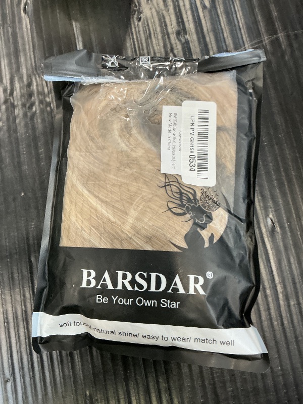 Photo 1 of BARSDAR Blonde Straight Drawstring Ponytail Extension - 22 Inch Long Straight Drawstring Blonde Ponytail Extension Natural Looking Soft Synthetic Cheer Posh Pony Tails Hairpieces Daily Party