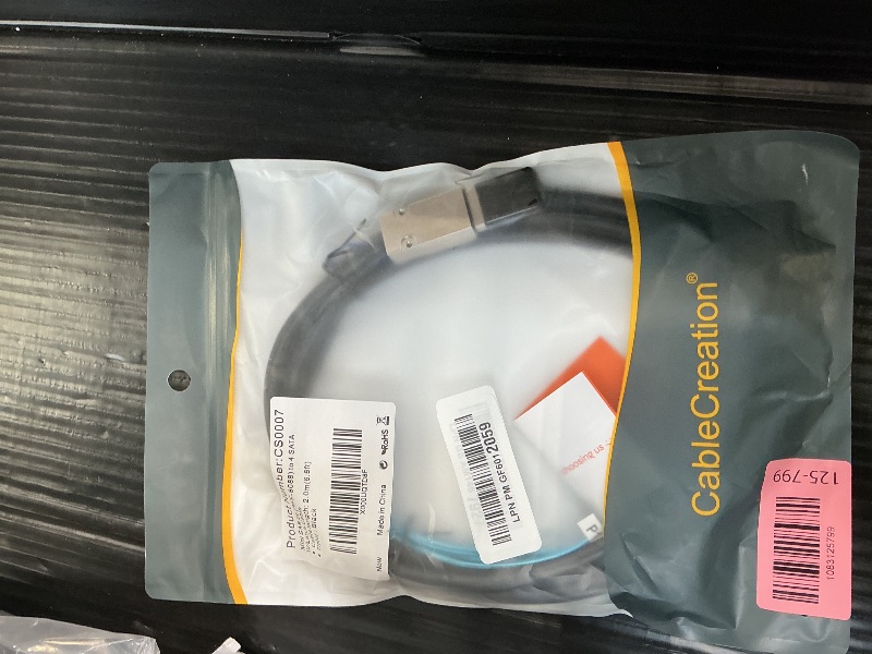 Photo 1 of CableCreation Mini SAS SFF-8088 to 4 SATA Cable 2m