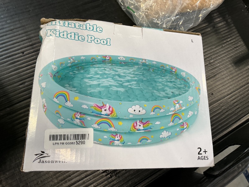 Photo 1 of Jasonwell Inflatable Baby Kiddie Pool - Toddler Pool Kids Paddling Baby Swimming Pools Blow Up Ball Pit Infant Wading Pools for Backyard Piscina Inflable para Niños (59in Unicorn)