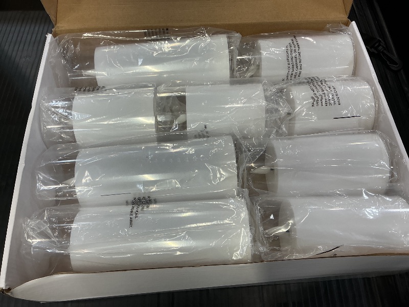 Photo 1 of Homemory Pure White Flickering Flameless Candles, Battery Operated Acrylic LED Pillar Candles with Remote Control and Timer, Set of 9