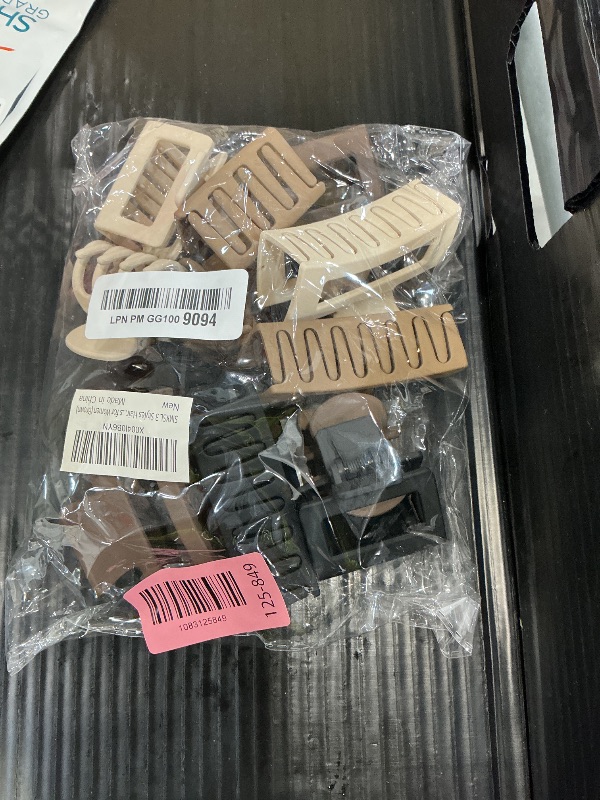 Photo 1 of SMKSL 12 Pcs Hair Claw Clips - Brown Set