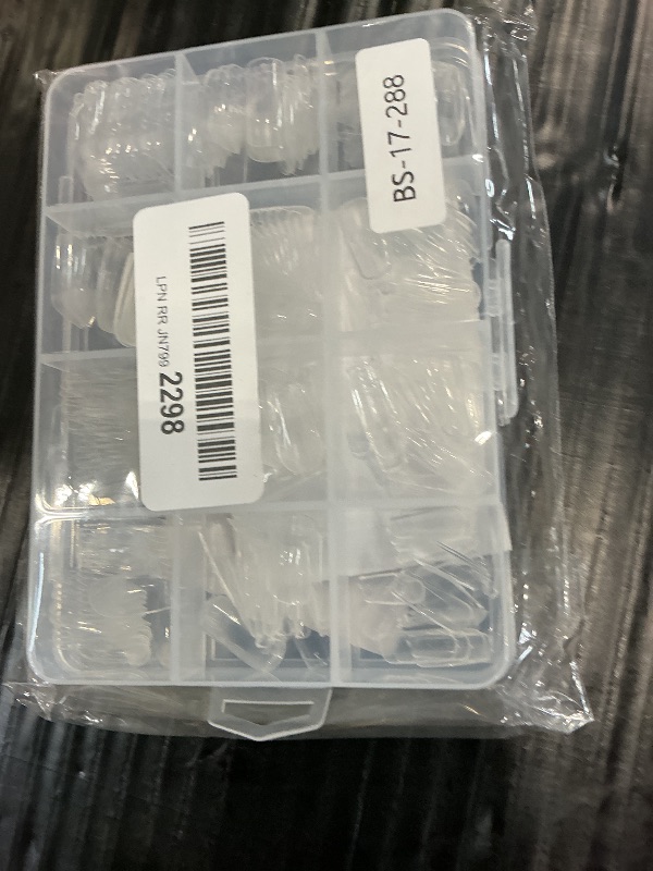 Photo 1 of GASRONS Medium Square Nail Tips, 288Pcs, 12 Sizes