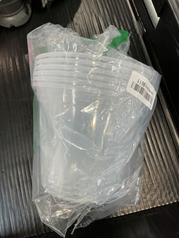 Photo 1 of FUIJOL Orchid Pot Kit, 6 Pack, 7 Inch Clear Plastic with Saucers