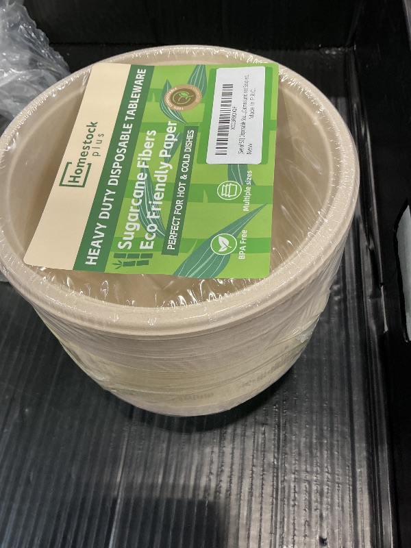 Photo 1 of Homestockplus 32 Oz Compostable Paper Bowls - 50 Pack