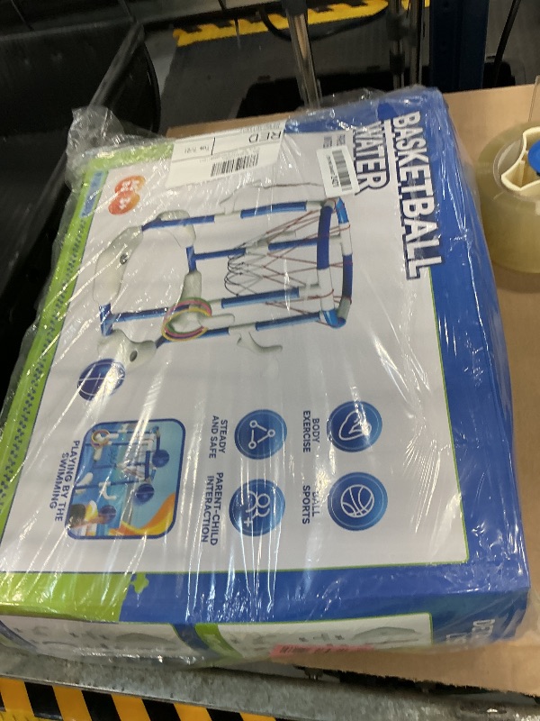 Photo 1 of Pool Basketball Hoop Toys,2-in-1 Floating Basketball Hoop Pool Games,Blue