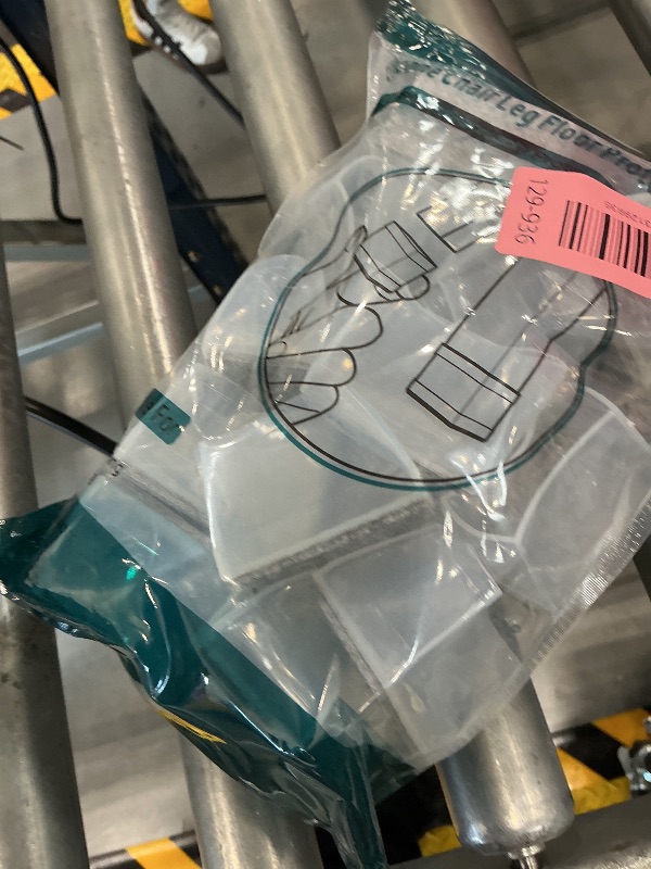 View 2 of CHWM Rectangle Chair Leg Protectors (Clear, 1.25 x 2")