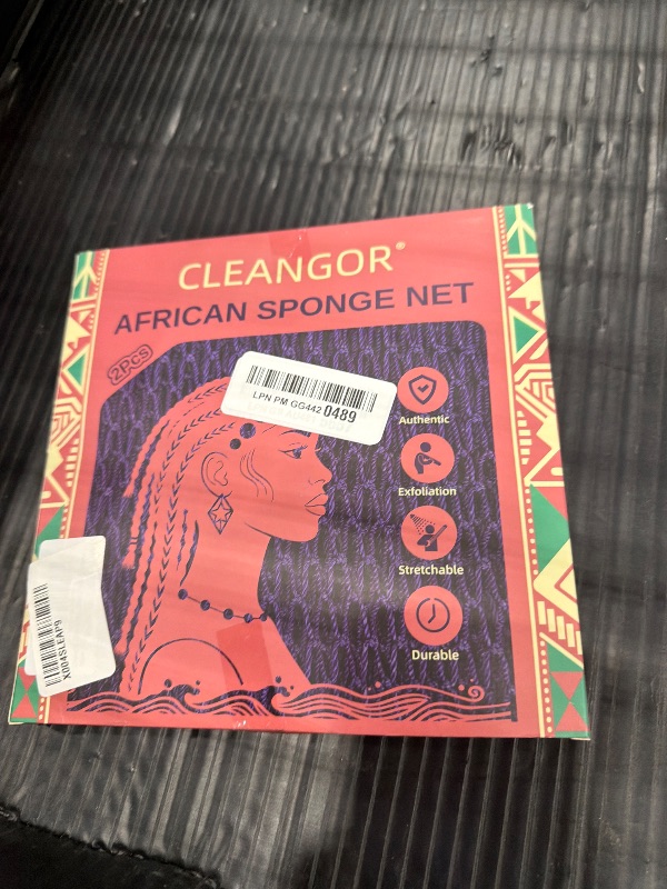 Photo 1 of Cleangor 2Pcs African Net Sponge Authentic with Knots - Exfoliating Body