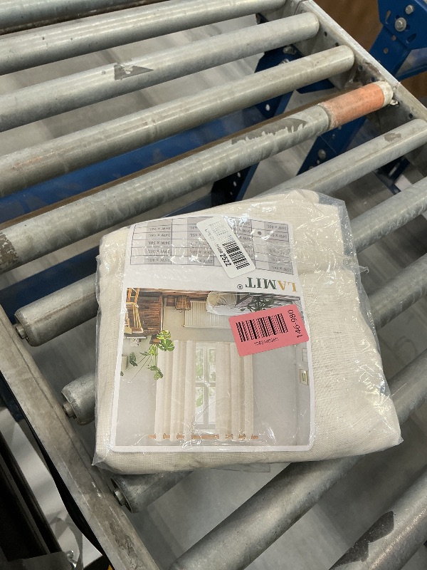 Photo 1 of LAMIT Natural Linen Window Curtains 54 Inch Length, Ivory Cream