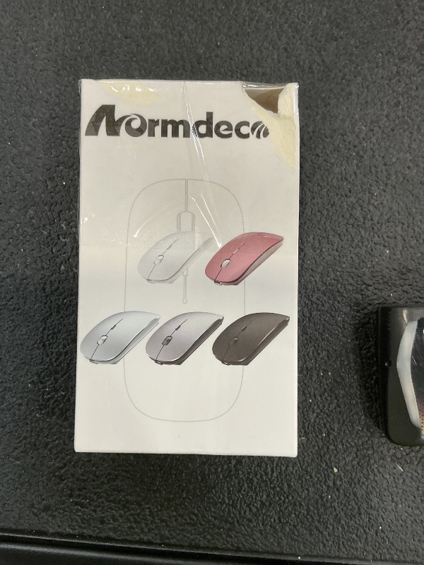 Photo 1 of Normdecos Bluetooth Wireless Mouse - White, 4 Modes, Rechargeable