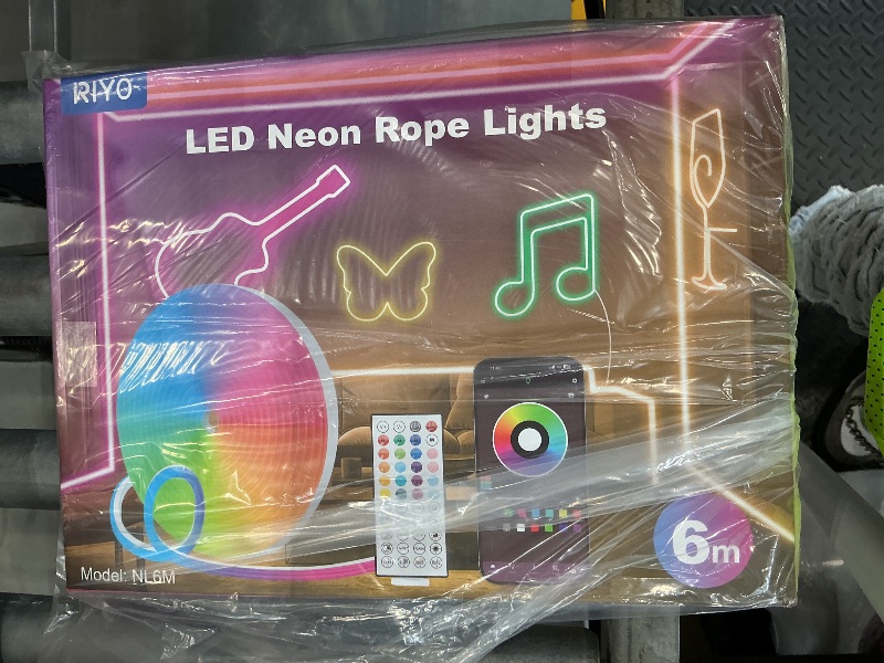 Photo 1 of RIYO 20FT Neon Rope Lights App Remote Music Sync for Indoor Decor