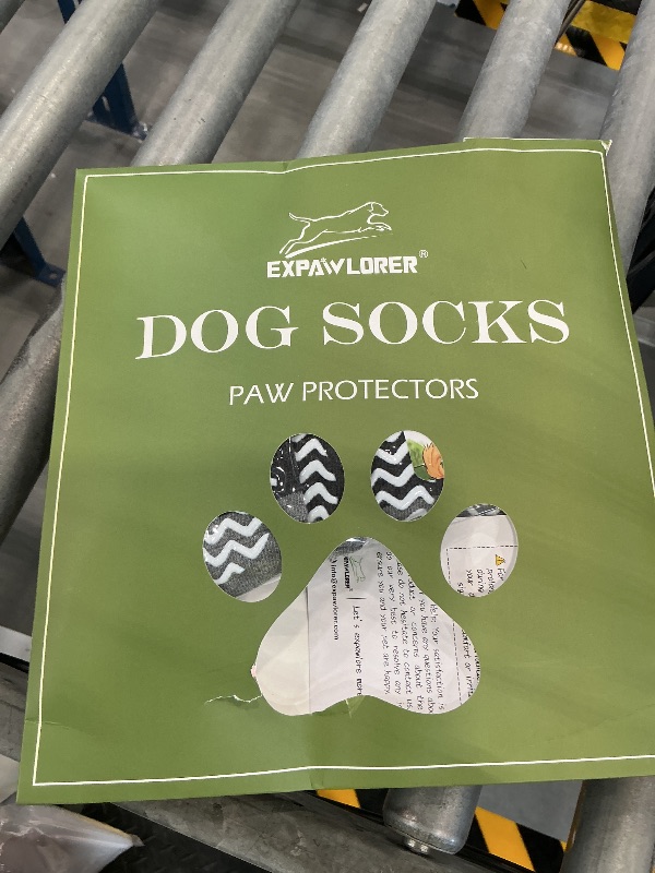 Photo 1 of EXPAWLORER Anti-Slip Dog Socks - Grey, X-Large