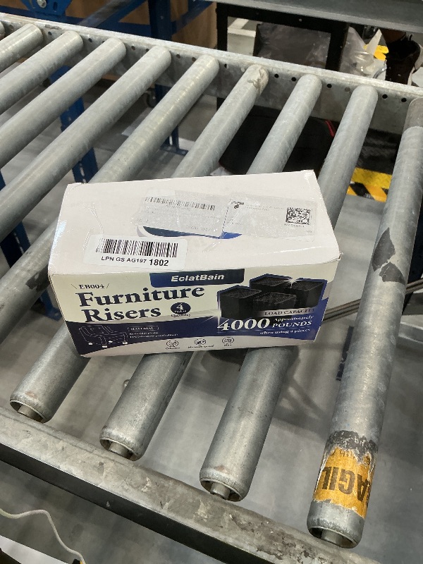 Photo 1 of EclatBain Adjustable Bed Risers 1.5 Inch, 4000 lbs, 4 Pack Black