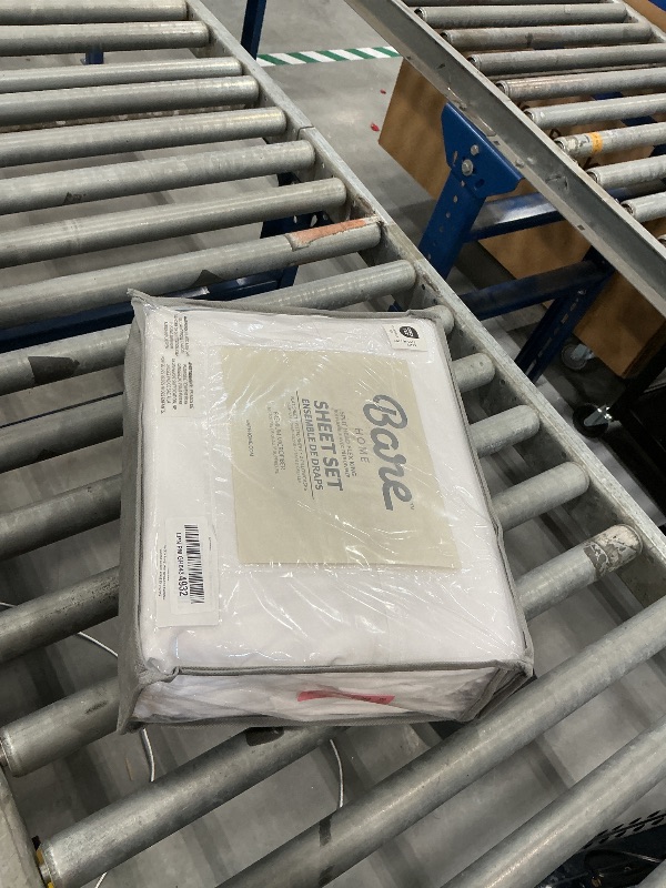 Photo 1 of Bare Home Split Head Flex King Sheet Set - White