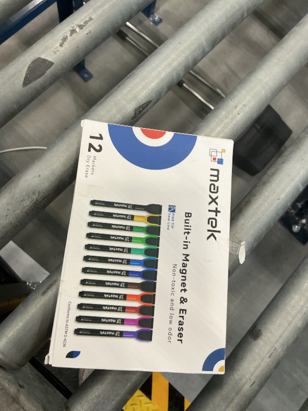 Photo 1 of maxtek Magnetic Whiteboard Markers - 12 Colors, Fine Tip