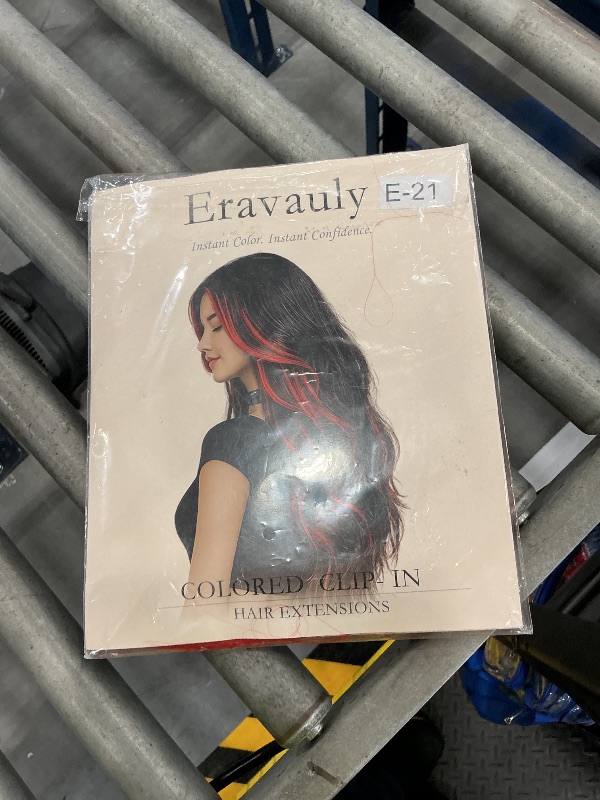 Photo 1 of Eravauly Red Clip-In Hair Extensions 22 Inch 12 PCS