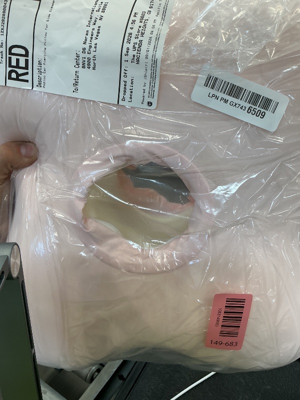 Photo 1 of Pozico Ear Piercing Pillow, Pink Memory Foam, Side Sleeper