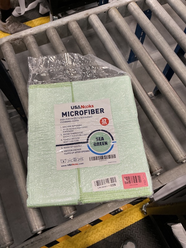 Photo 1 of USANOOKS Microfiber Cleaning Cloth - Sea Green - 12 Pack