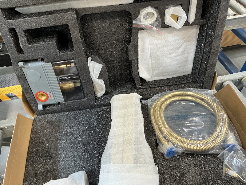 Photo 1 of Brushed Gold Shower Faucet Set,Rain Shower Heads with Handheld Spray Combo
