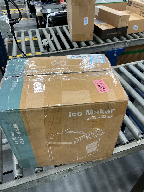 Photo 1 of NEWBULIG Ice Makers Countertop with Handle, Portable Ice Machine, 9 Bullet Ice Cubes in 6 Mins, 26lbs in 24Hrs, Auto-Cleaning, with Basket and Scoop, for Home, Kitchen, RV, Camping,Black