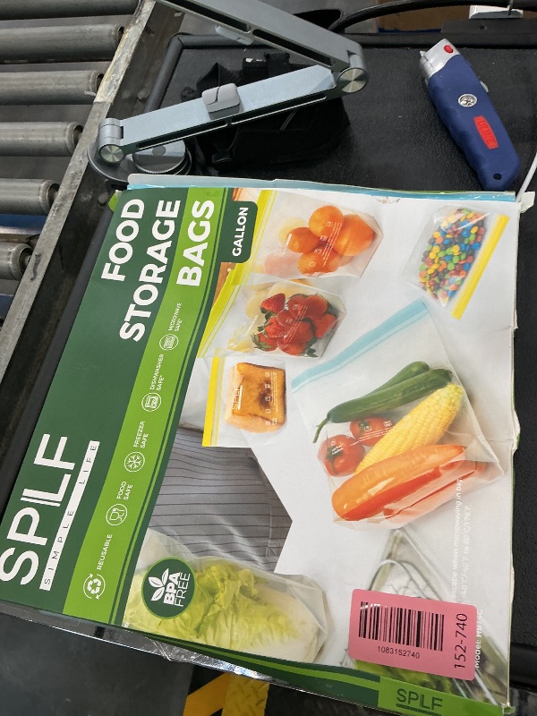 Photo 1 of SPLF 12 Pack Reusable Gallon Freezer Bags Dishwasher Microwave Safe