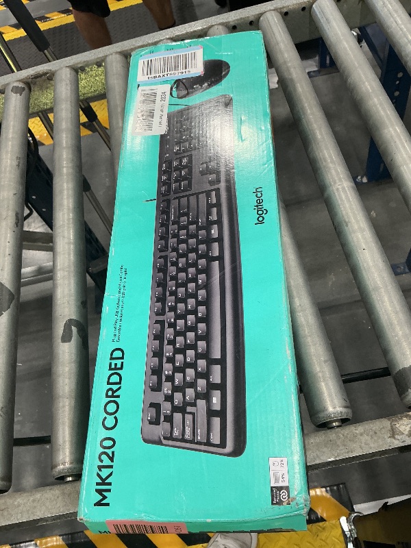 Photo 1 of Logitech MK120 Full Size Wired Keyboard and Mouse Combo - Black