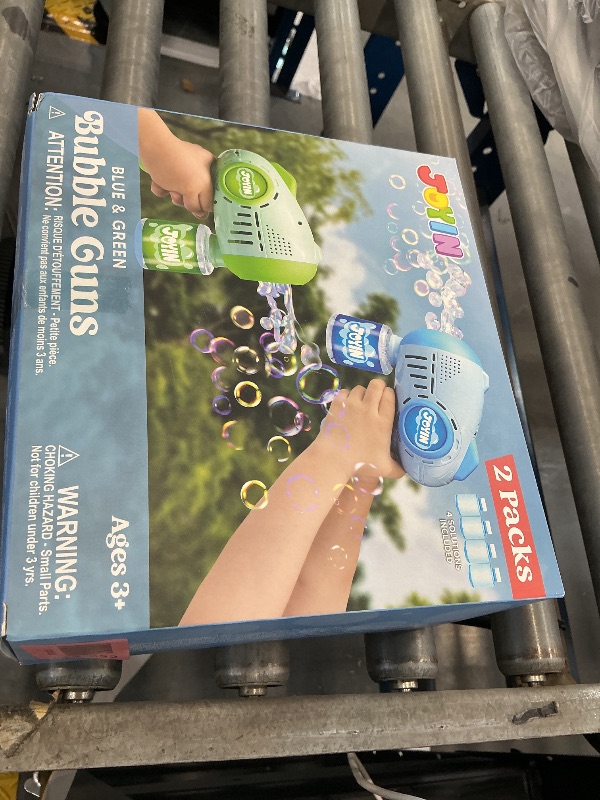 Photo 1 of JOYIN 2-Pack Automatic Bubble Guns with 4 Solutions