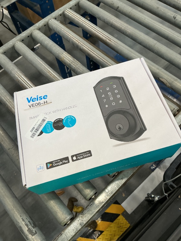 Photo 1 of Veise VE06-H Smart Front Door Lock Handle Set, App Control, Matte Black