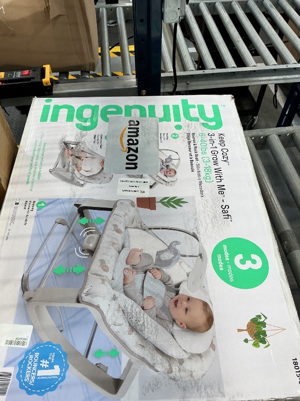 Photo 1 of Ingenuity Keep Cozy 3-in-1 Vibrating Bouncer Rocker, Green