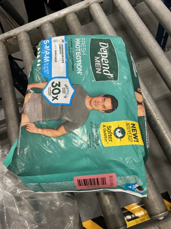 Photo 1 of Depend Fresh Protection Men's Incontinence Underwear, S/M, 19 Count