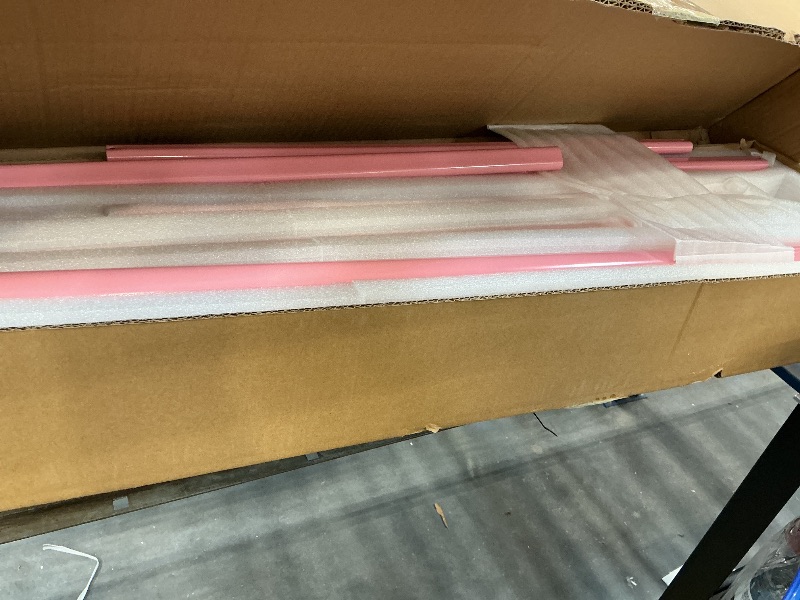 Photo 1 of Adjustable Handrails for Outdoor Steps – Pink Metal Stair Railing with Flexible Angle Design, Porch Railing Fits 1 to 4 Steps or Horizontal Use, Unique Wrought Iron Hand Rails with Installation Kit