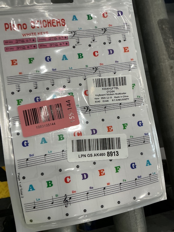 Photo 1 of COYAHO Piano Keyboard Stickers for 37-88 Key