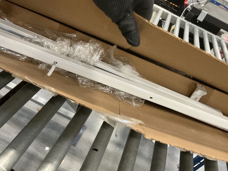 Photo 1 of ChadMade Aluminum Curtain Track Set, 9ft-12ft, White