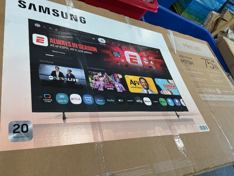 Photo 1 of Samsung 75-Inch Class M70H Series, Mini LED, 4K, Smart TV, 2026 Model