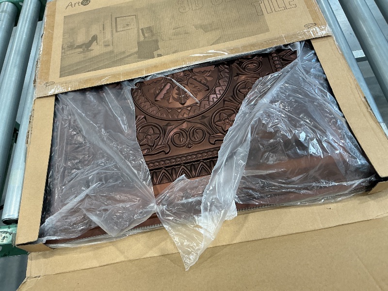Photo 1 of Art3d 12-Pack PVC Drop Ceiling Tiles, 2 x 2 ft, Antique Copper