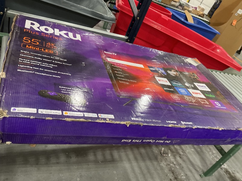 Photo 1 of Roku 55-Inch Plus Series Smart TV - 4K QLED Mini-LED TV - RokuTV