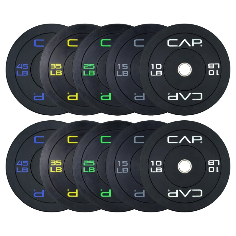 Photo 1 of CAP 260 lb Economy Olympic Bumper Plate Set