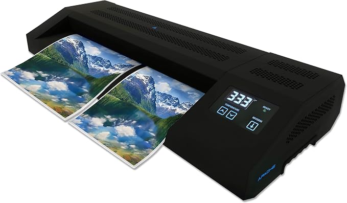 Photo 1 of Apache Professional Laminator, Thermal Pouch, 18.5 Inch Max Width, 1.5-20 Mil, True Anti-Jam Technology, School & Office Lamination Machine, Variable Temperature, Fast Output, Robust Design