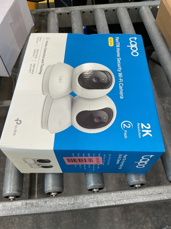 Photo 1 of Tapo 2K Pan/Tilt Security Camera for Baby Monitor, Dog Camera w/Motion Detection, 2-Way Audio Siren, Night Vision, Cloud&SD Card Storage, Works w/Alexa & Google Assistant, 2-Pack (Tapo C210P2)
