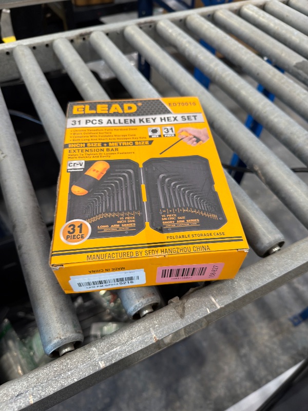 Photo 1 of ELEAD 31-Piece Hex Key Set - Allen Wrench Set, SAE and Metric Allen Keys MM(0.7mm-10mm) SAE(0.028"-3/8) Heat-Treated, Torque Handle, High Leverage, Long & Short Keys, Easy Organization