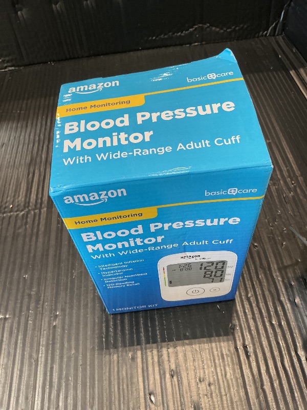 Photo 1 of Amazon Basic Care Blood Pressure Monitor, Wide Range Cuff, 120 Readings
