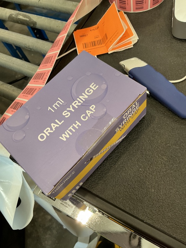 Photo 1 of THINKPRICE 1ml Syringes with Caps, 50 Pack