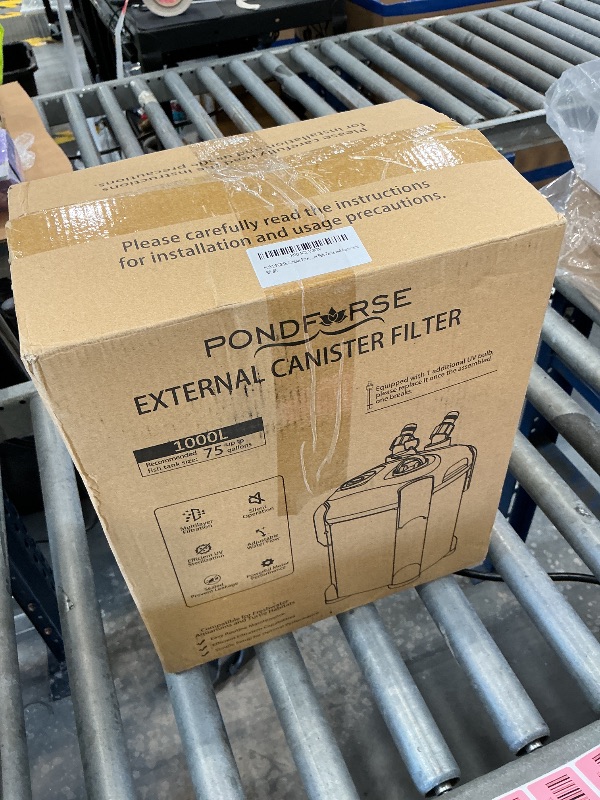Photo 1 of PONDFORSE Canister Filter, External Aquarium Filter Ultra-Quiet with Media