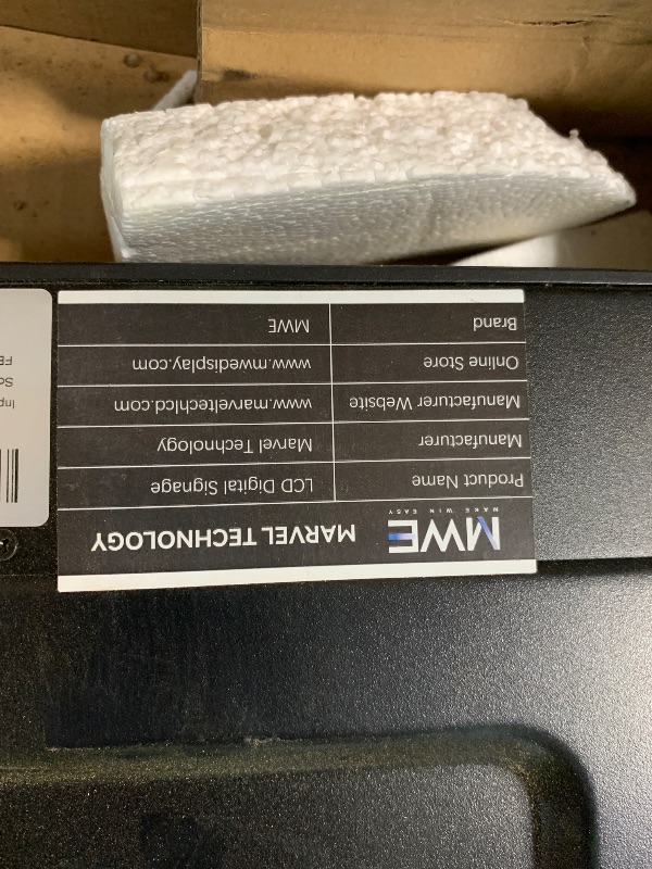 Photo 1 of **It is missing the connecting cable.** MWE 43 inch Wall Mount Digital Signage, FHD Touchscreen Monitor Android 14, Multi-Touch Screen Smart Split, Commercial Advertising Display, Time Switch, CMS Management, HD-MI/ USB/ WiFi/ for Windows
