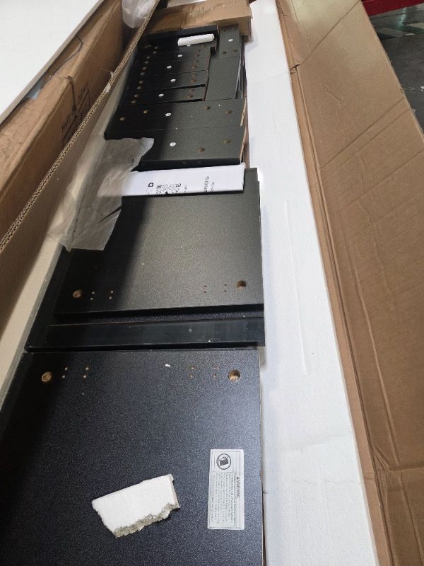 Photo 1 of ***MISSING PARTS*** 70" Floating Fireplace TV Stand with 36" Crystal Electric Fireplace, LED Entertainment Center for TVs up to 80", Modern Media Console with Mirrored Storage Cabinets for Living Room, Black TV Console