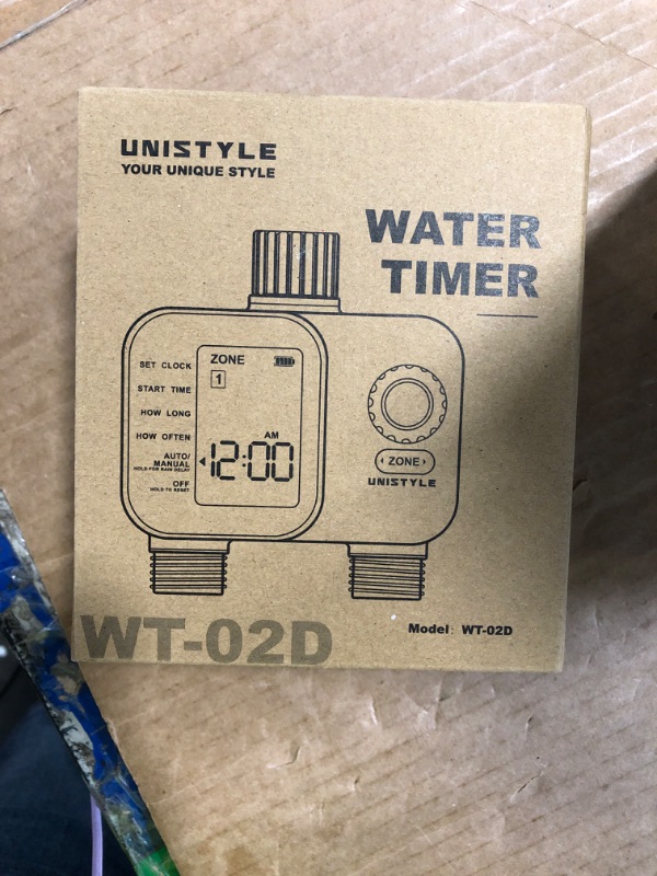 Photo 1 of [All-New 2027] Heavy Duty Sprinkler Timer 2 Zone with Brass Inlet, Unistyle Water Timer for Garden Hose with Rain Delay and Manual Water/Automatic Irrigation, Hose Timers Yard Lawn Patio