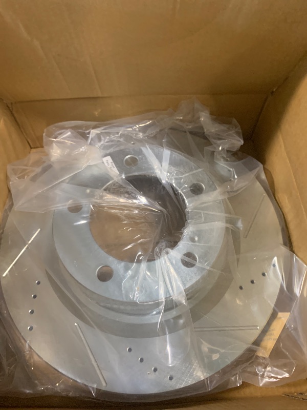 Photo 1 of **2 pc*** Power Stop JBR1309XR Power Stop Extreme Performance Drilled And Slotted Brake Rotors Front Right Power Stop Extreme Performance Drilled And Slotted Brake Rotors
