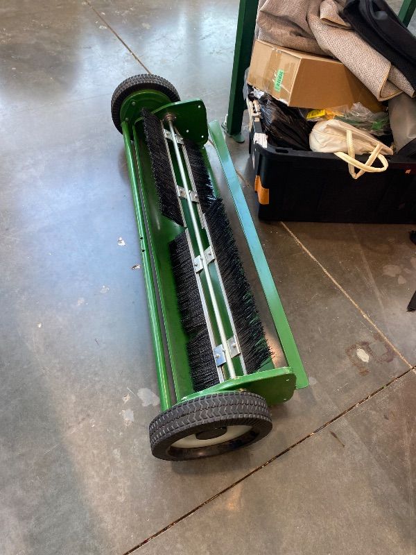 View 2 of [Just the sweeper, missing tow hitch and bag] Garvee 44 Inch Tow Behind Lawn Sweeper