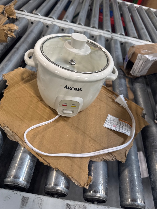 Photo 1 of ***MISSING PEICE***AROMA® Rice Cooker, 2-Cup (Uncooked) / 4-Cup (Cooked), Steamer, Grain Cooker, Soup Maker, Oatmeal Cooker, Auto Keep Warm, 1 Qt, White, ARC-302-1NG