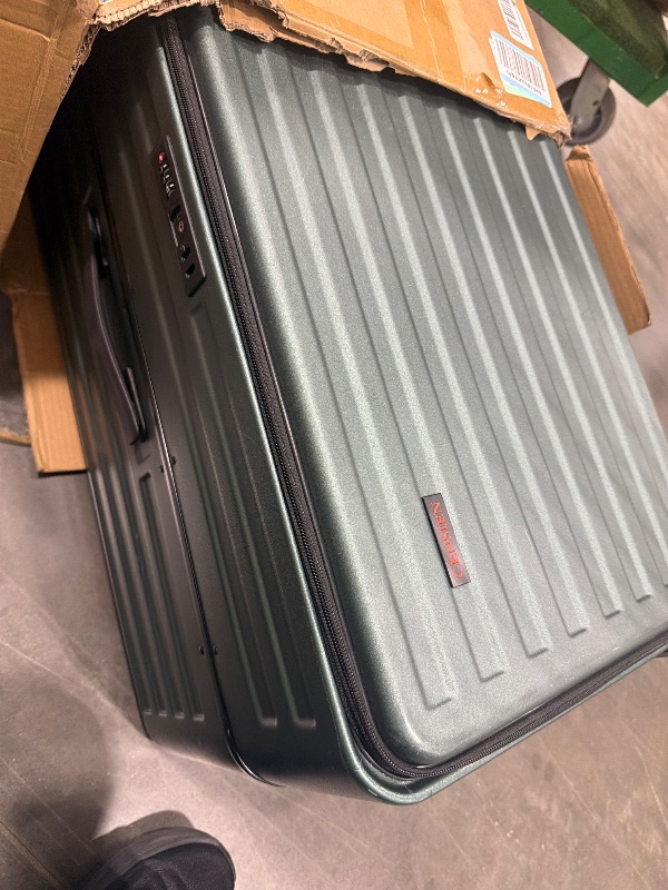 Photo 1 of [LOCKED] CENSIEN Checked Luggage, Large Suitcase 29 Inch Trunk Luggage with Spinner Wheels, Lightweight ABS+PC Hard Shell with Aluminum Frame, Top Opening, TSA Lock (Green, 1PC)