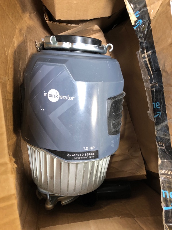 Photo 1 of ***BROKEN, SOLD FOR PARTS*** InSinkErator EVOLUTION 1HP 1 HP, Advanced Series Continuous Feed Food Waste Garbage Disposal, Gray